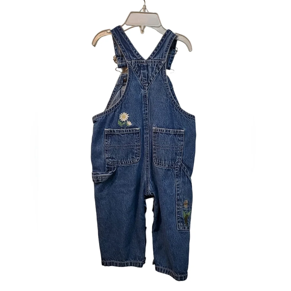Oshkosh‎ vestbak 6-18 month embroidered appliquéd farm theme jean denim overalls